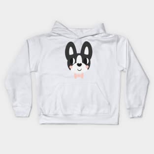 Boston Terrier With A Bow Tie Kids Hoodie